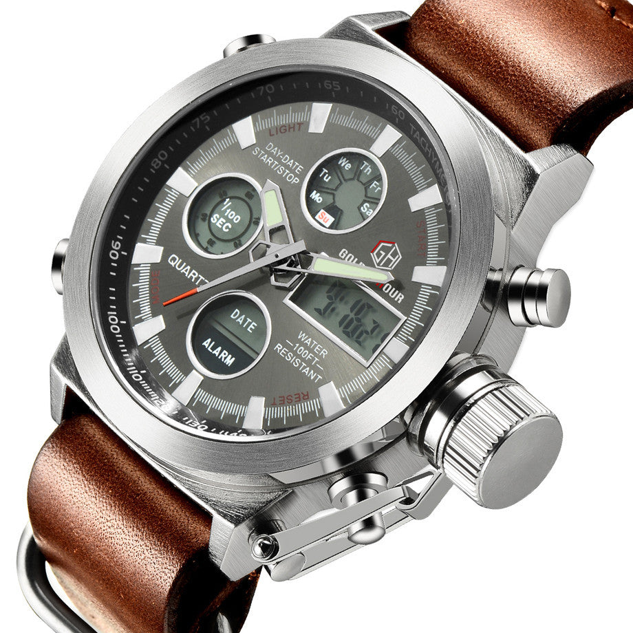 Relogio Masculino Luxusmarke Herrenuhren Herren Quarz Stunde Analog Digital LED Sportuhr Herren Army Military Armbanduhr