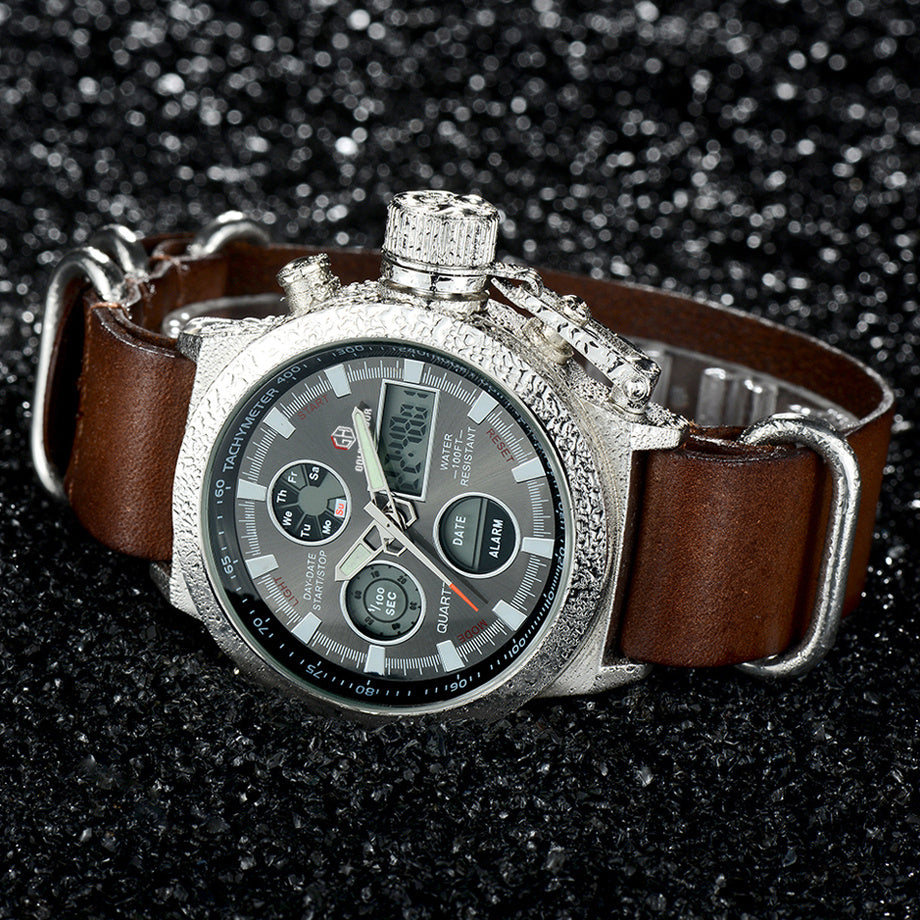 Relogio Masculino Luxusmarke Herrenuhren Herren Quarz Stunde Analog Digital LED Sportuhr Herren Army Military Armbanduhr
