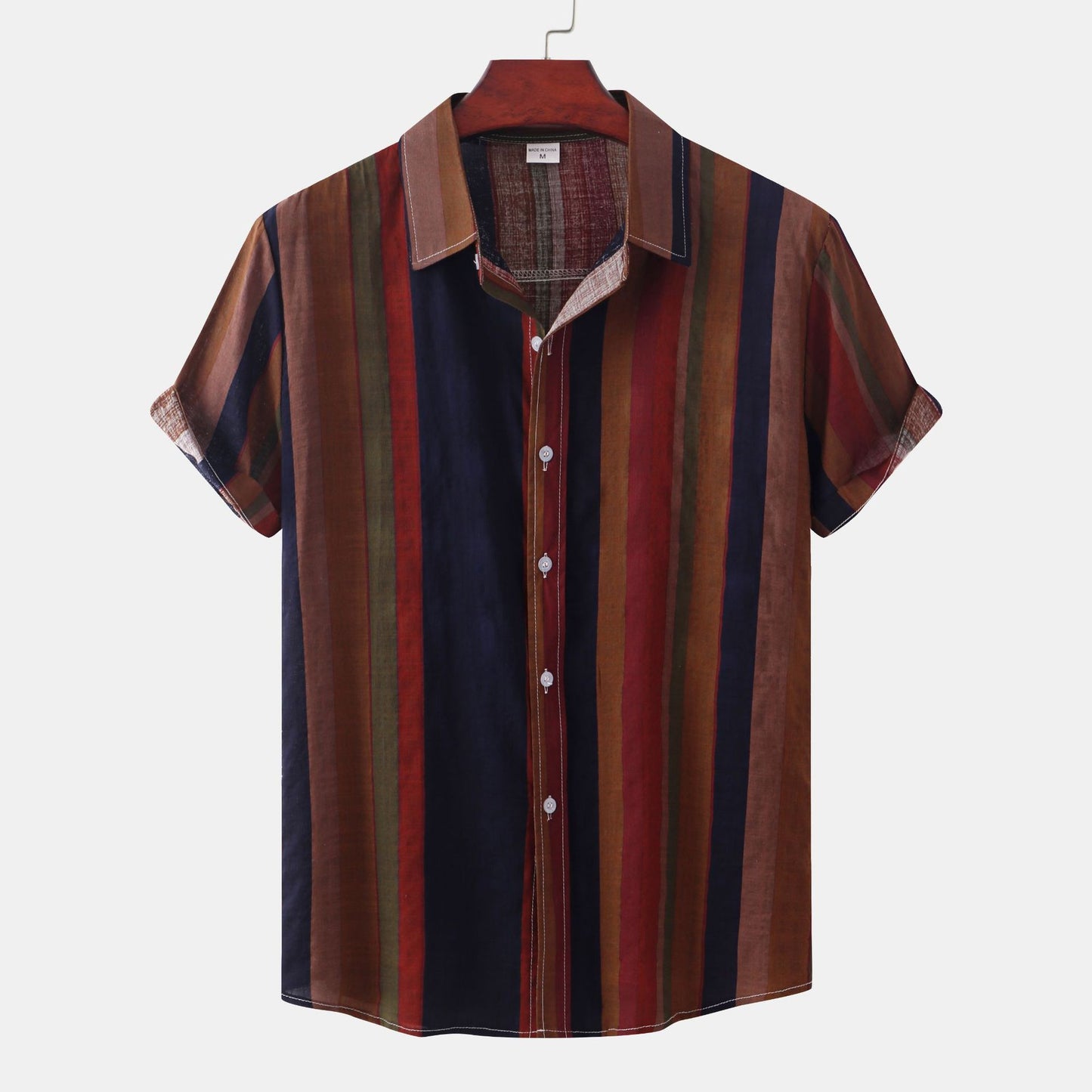 Sommer Herrenbekleidung Druck Casual Retro Shirt Männer