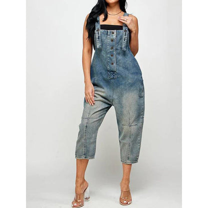 Damenbekleidung Mode Lässig Siamese Hosenträger Jeans Frauen