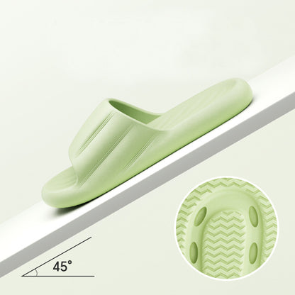 Modische, einfarbige, gestreifte Hausschuhe für den Sommer, dicke Unterseite, rutschfeste Badezimmerschuhe für Damen und Herren
