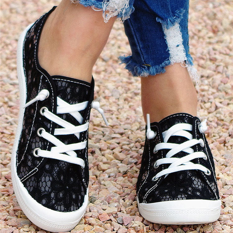 Lace Flats Schuhe Sommermode Freizeitschuhe Damen