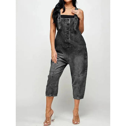 Damenbekleidung Mode Lässig Siamese Hosenträger Jeans Frauen