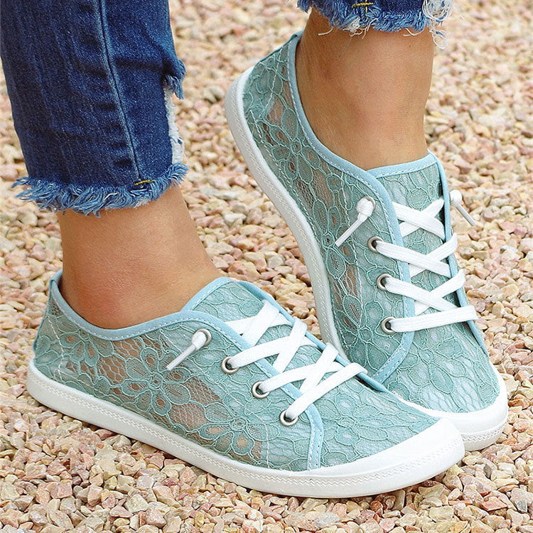 Lace Flats Schuhe Sommermode Freizeitschuhe Damen
