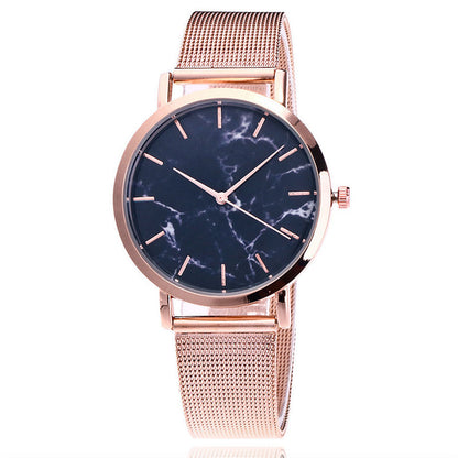 Vansvar mode marke silber und gold mesh band kreative marmor armbanduhr casual frauen quarz uhren geschenk relogio feminino