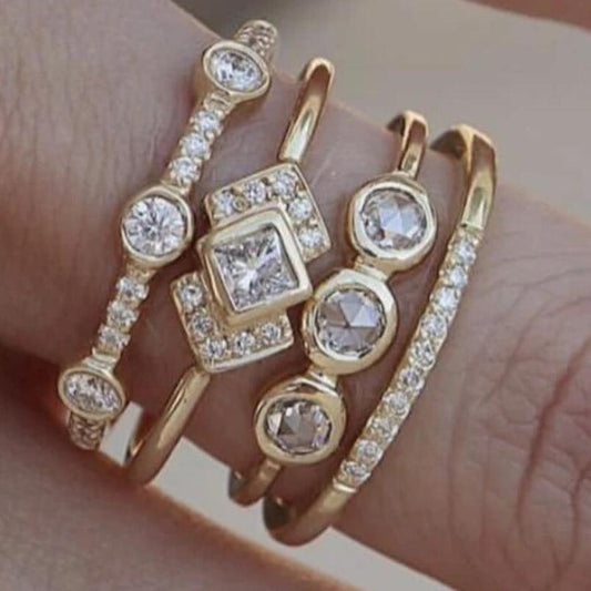 Ring Damenring Vintage Einfacher und übertriebener einzigartiger Frauenring