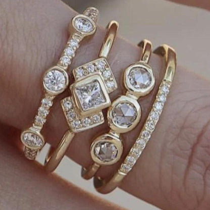 Ring Damenring Vintage Einfacher und übertriebener einzigartiger Frauenring
