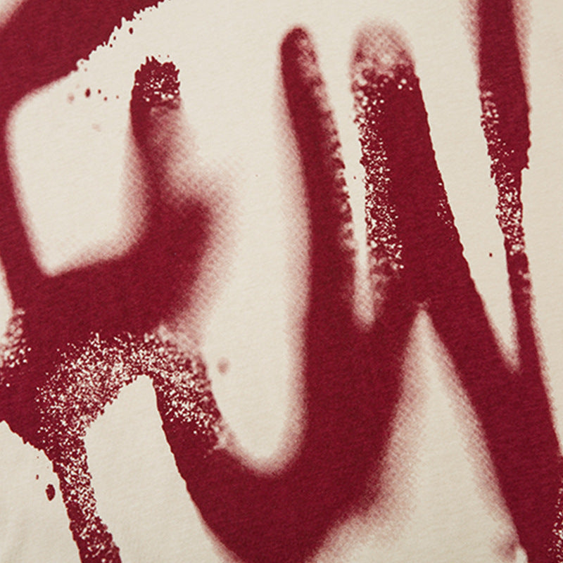Mode Graffiti Brief Kurzarm Herren Kleidung