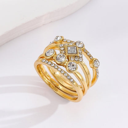 Ring Damenring Vintage Einfacher und übertriebener einzigartiger Frauenring