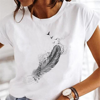 Frauen Löwenzahn T-shirts Mode Kleidung Cartoon Kleidung Wa