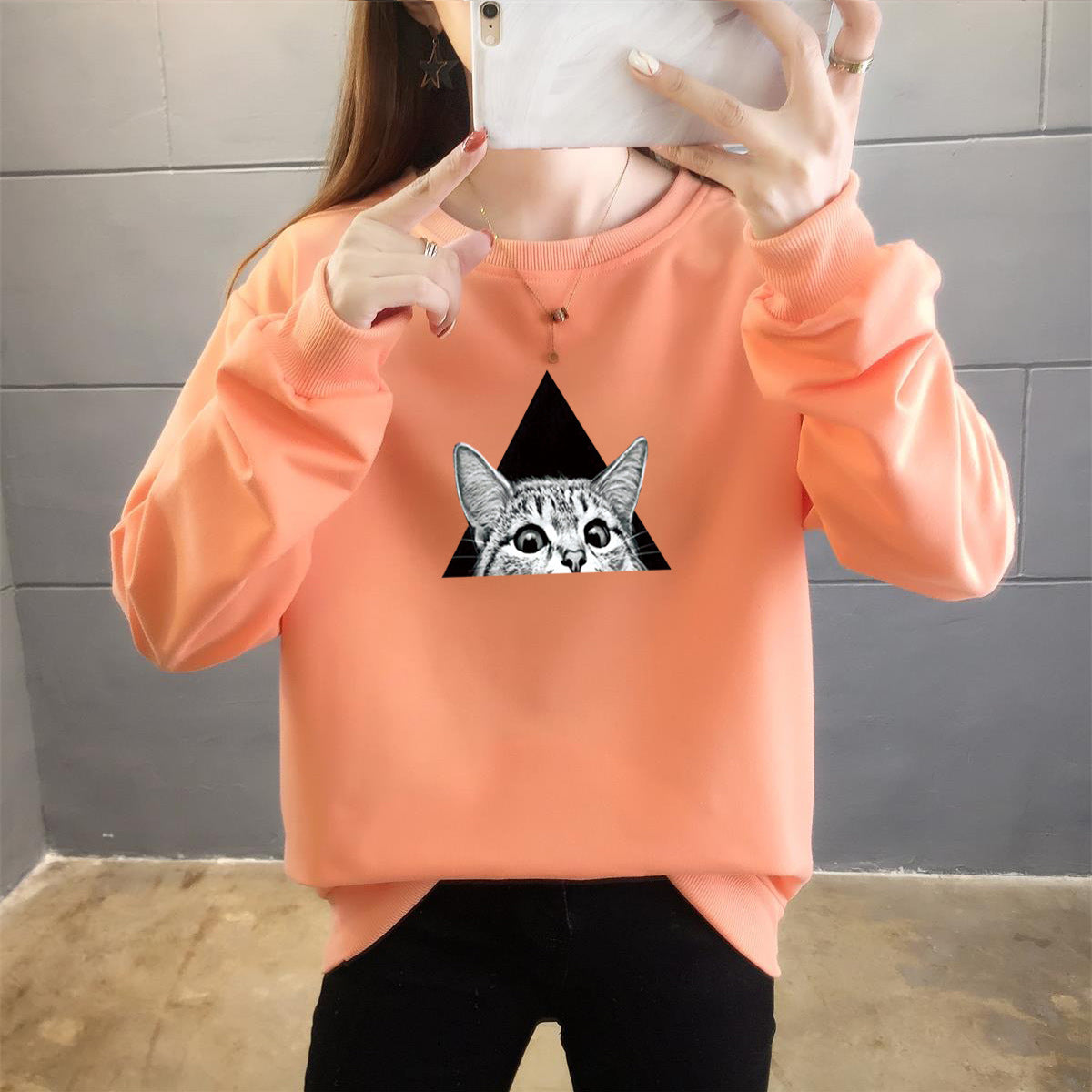 Cartoon Rundhals-Top Trendy Plus Size Damenbekleidung