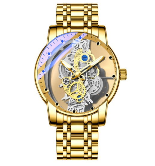 Herrenuhr Skelett Automatik Quarzuhr Gold Skelett Vintage Herrenuhr Herrenuhren Top-Marke Luxus