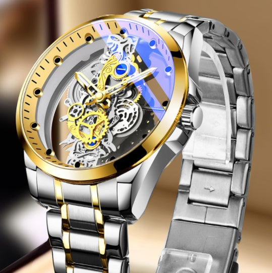 Herrenuhr Skelett Automatik Quarzuhr Gold Skelett Vintage Herrenuhr Herrenuhren Top-Marke Luxus