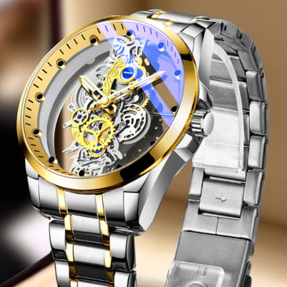 Herrenuhr Skelett Automatik Quarzuhr Gold Skelett Vintage Herrenuhr Herrenuhren Top-Marke Luxus