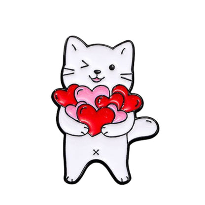 Kreative Cartoon Tasse Kitty Brosche Nette Liebe Herz