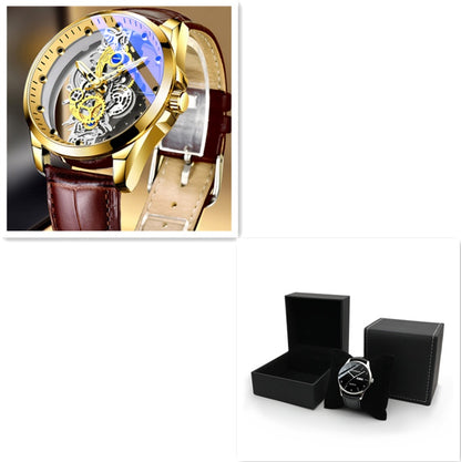 Herrenuhr Skelett Automatik Quarzuhr Gold Skelett Vintage Herrenuhr Herrenuhren Top-Marke Luxus
