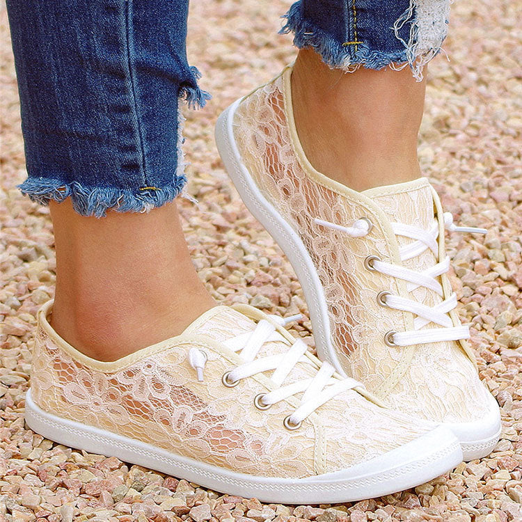 Lace Flats Schuhe Sommermode Freizeitschuhe Damen