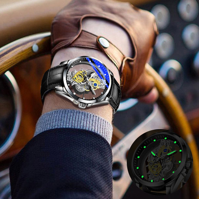 Herrenuhr Skelett Automatik Quarzuhr Gold Skelett Vintage Herrenuhr Herrenuhren Top-Marke Luxus