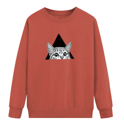 Cartoon Rundhals-Top Trendy Plus Size Damenbekleidung