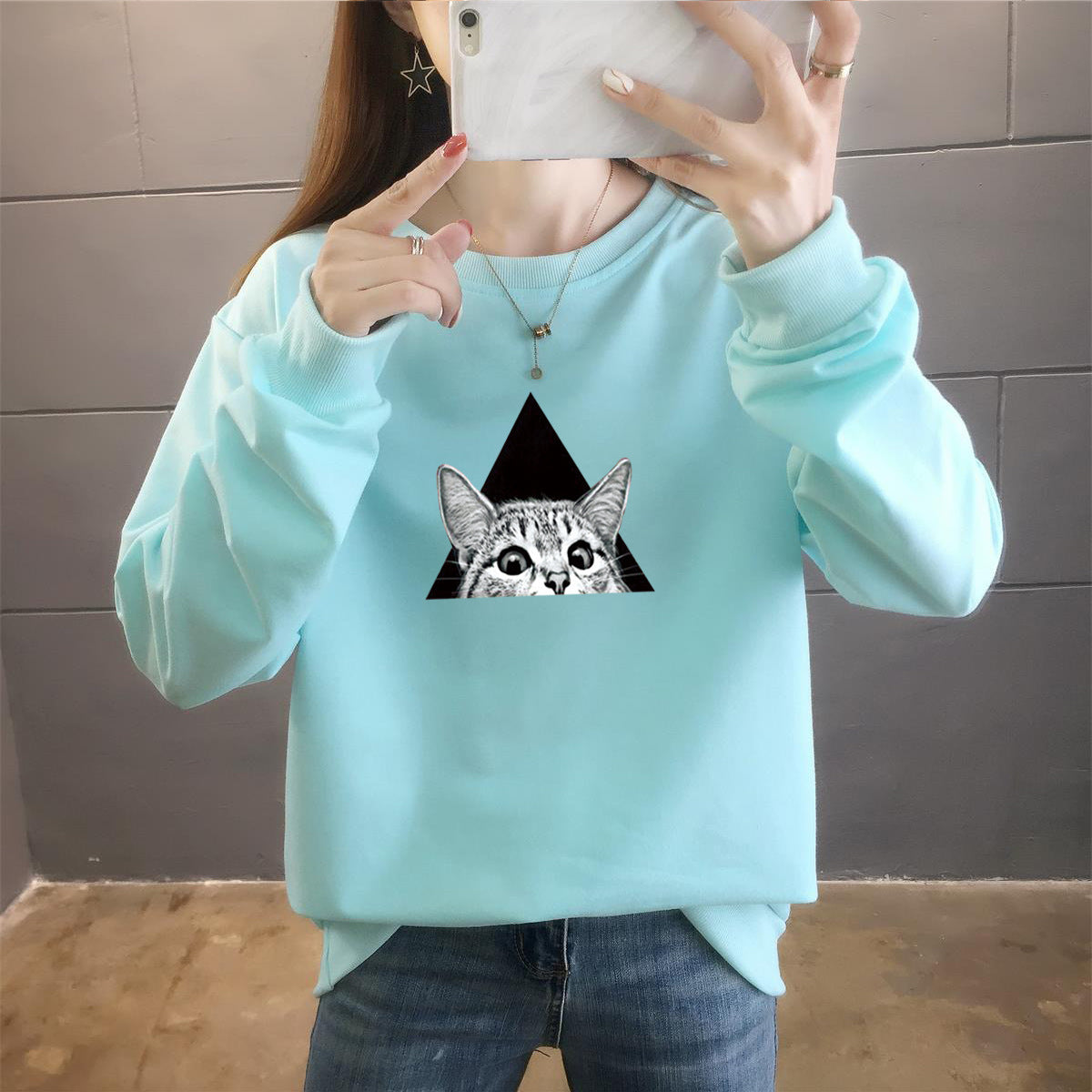 Cartoon Rundhals-Top Trendy Plus Size Damenbekleidung