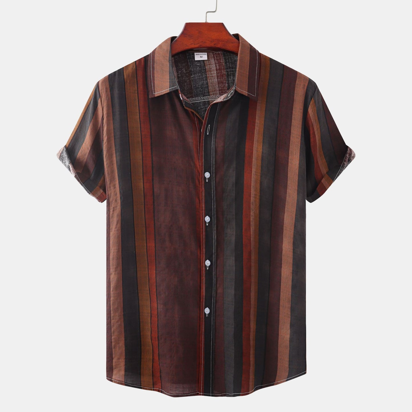 Sommer Herrenbekleidung Druck Casual Retro Shirt Männer