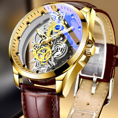 Herrenuhr Skelett Automatik Quarzuhr Gold Skelett Vintage Herrenuhr Herrenuhren Top-Marke Luxus