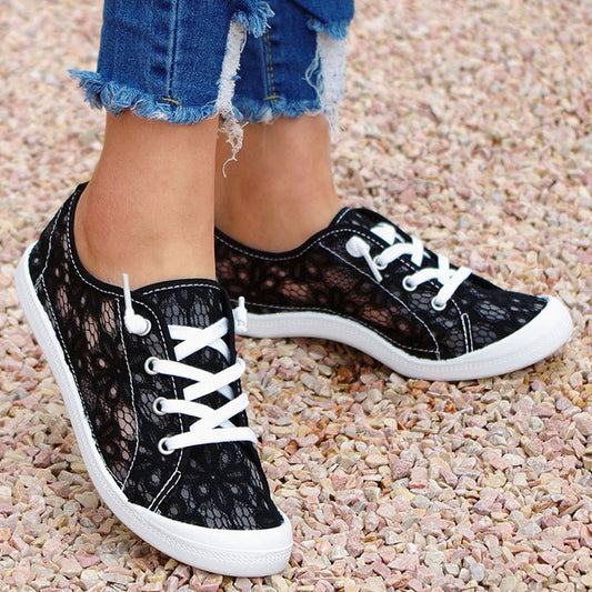 Lace Flats Schuhe Sommermode Freizeitschuhe Damen