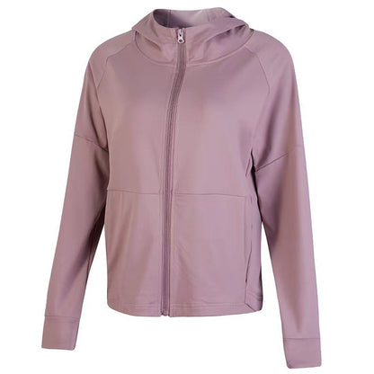 Yoga Clothing Top Long-sleeve Zipper Hooded Sports Jacket