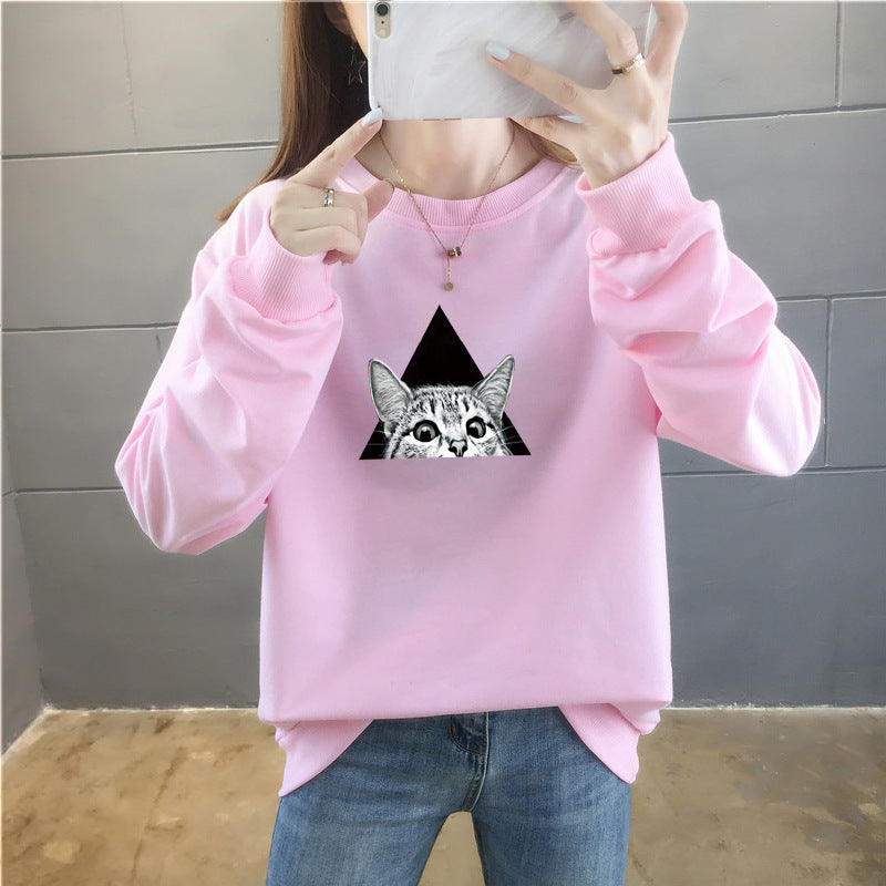 Cartoon Rundhals-Top Trendy Plus Size Damenbekleidung