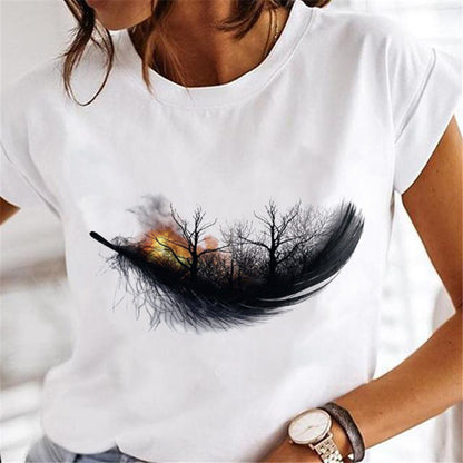 Frauen Löwenzahn T-shirts Mode Kleidung Cartoon Kleidung Wa