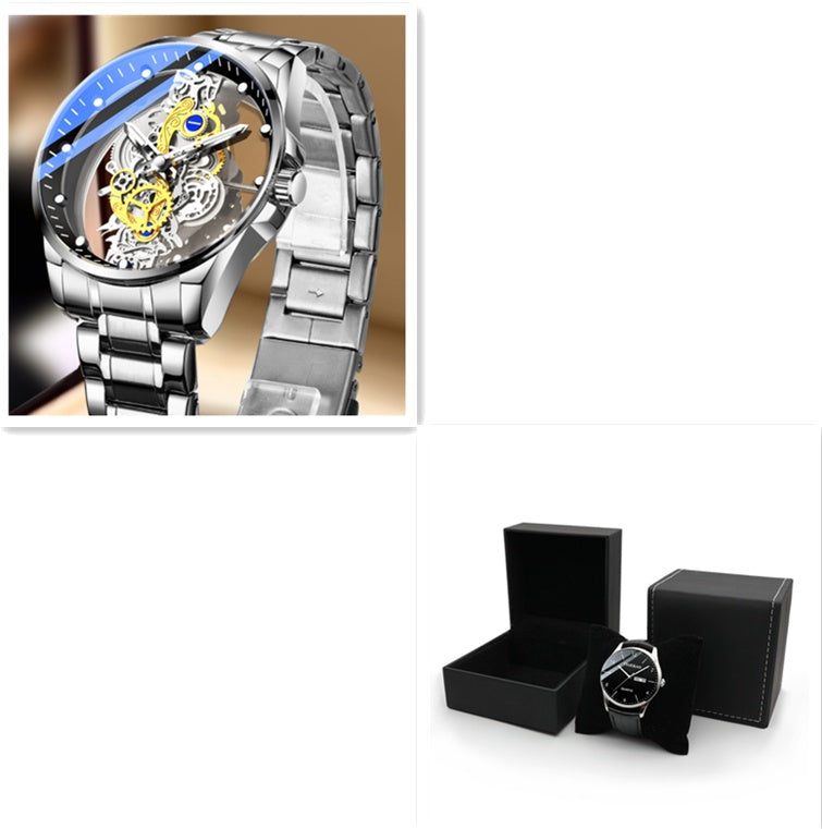 Herrenuhr Skelett Automatik Quarzuhr Gold Skelett Vintage Herrenuhr Herrenuhren Top-Marke Luxus