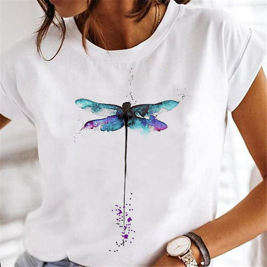 Frauen Löwenzahn T-shirts Mode Kleidung Cartoon Kleidung Wa